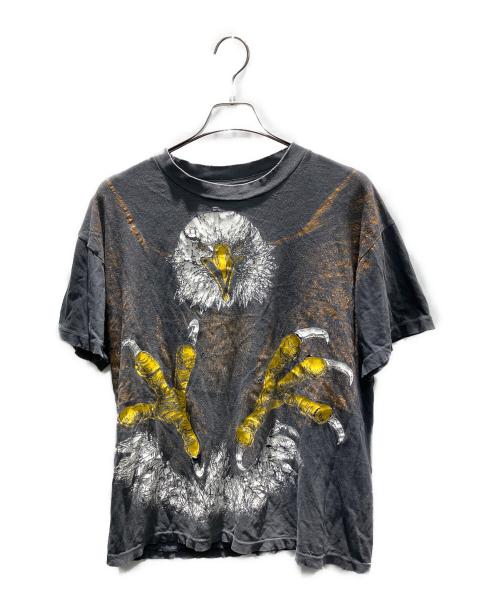 不明（フメイ）不明 (フメイ) 白頭鷲 プリントTシャツ グレー サイズ:Freeの古着・服飾アイテム