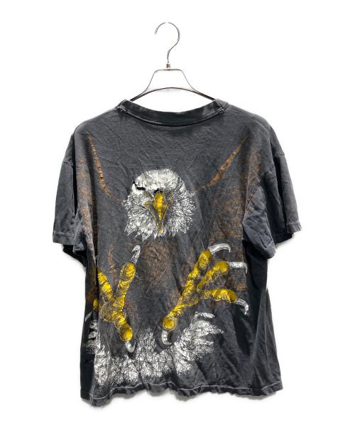 不明（フメイ）不明 (フメイ) 白頭鷲 プリントTシャツ グレー サイズ:Freeの古着・服飾アイテム