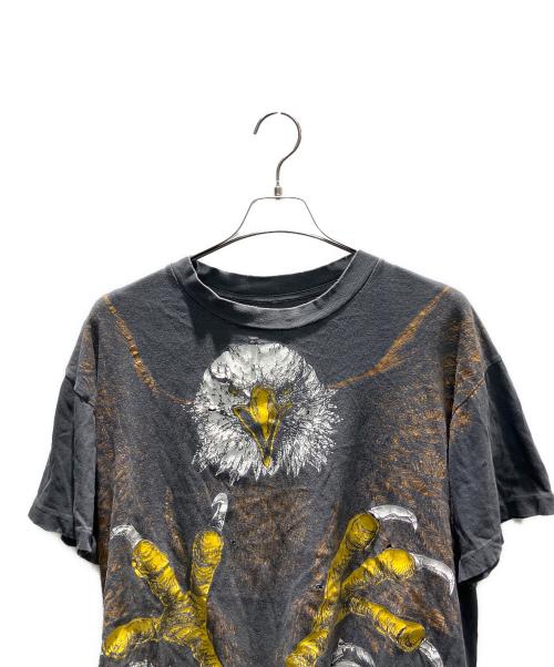 不明（フメイ）不明 (フメイ) 白頭鷲 プリントTシャツ グレー サイズ:Freeの古着・服飾アイテム