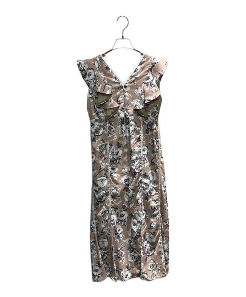 HER LIP TO（ハーリップトゥ）HER LIP TO (ハーリップトゥ) English Rose Garden Dress ノースリーブ・キャミソールワンピース ブラウン サイズ:Sの古着・服飾アイテム