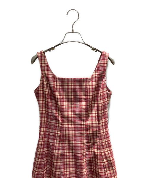 HER LIP TO（ハーリップトゥ）HER LIP TO (ハーリップトゥ) Paddington Long Dress ノースリーブ・キャミソールワンピース レッド サイズ:Sの古着・服飾アイテム
