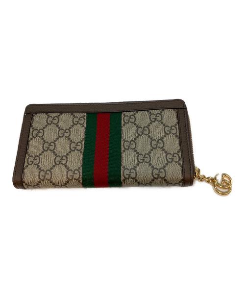 GUCCI（グッチ）GUCCI (グッチ) GGジップアラウンドウォレット 525040 長財布の古着・服飾アイテム