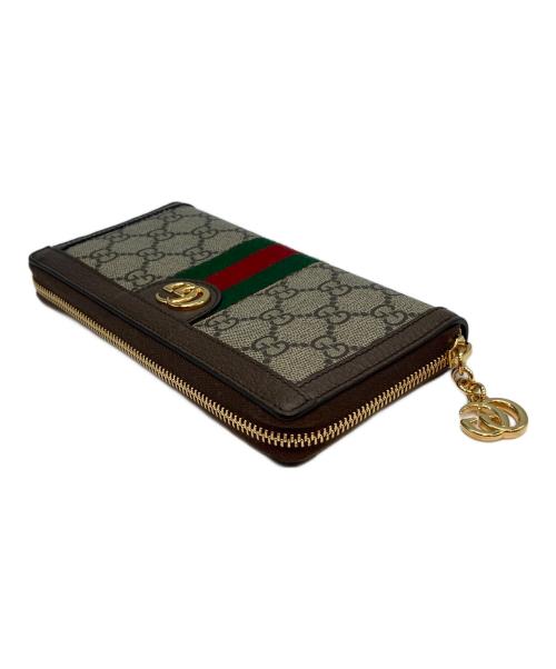 GUCCI（グッチ）GUCCI (グッチ) GGジップアラウンドウォレット 525040 長財布の古着・服飾アイテム