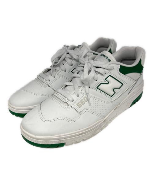 NEW BALANCE（ニューバランス）NEW BALANCE (ニューバランス) ローカットスニーカー ホワイト×グリーン サイズ:28cmの古着・服飾アイテム