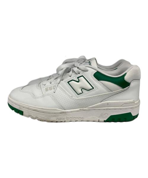 NEW BALANCE（ニューバランス）NEW BALANCE (ニューバランス) ローカットスニーカー ホワイト×グリーン サイズ:28cmの古着・服飾アイテム