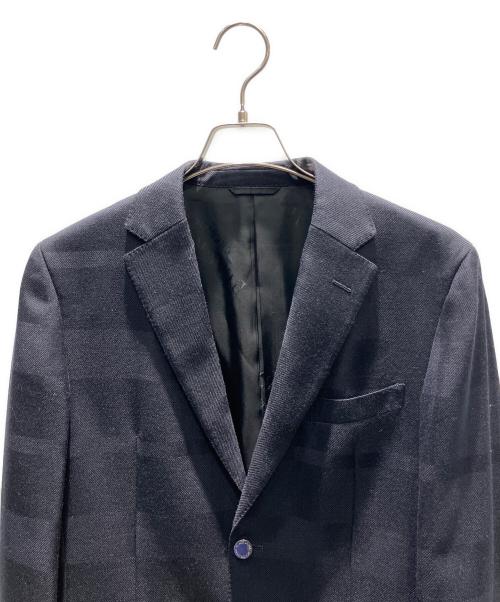 BLACK LABEL CRESTBRIDGE（ブラックレーベル クレストブリッジ）BLACK LABEL CRESTBRIDGE (ブラックレーベル クレストブリッジ) MIYUKIKEORI (ミユキケオリ) スーツジャケット ブラック サイズ:Lの古着・服飾アイテム