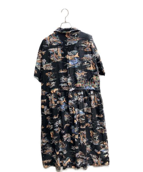Schott（ショット）Schott (ショット) アロハ 半袖ワンピース ブラック サイズ:Freeの古着・服飾アイテム