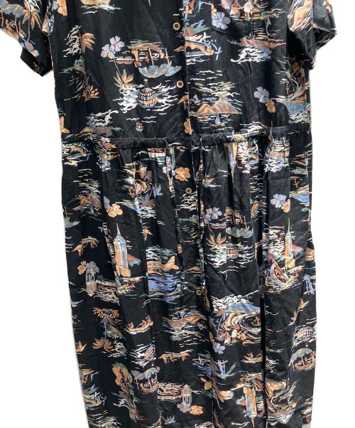 Schott（ショット）Schott (ショット) アロハ 半袖ワンピース ブラック サイズ:Freeの古着・服飾アイテム
