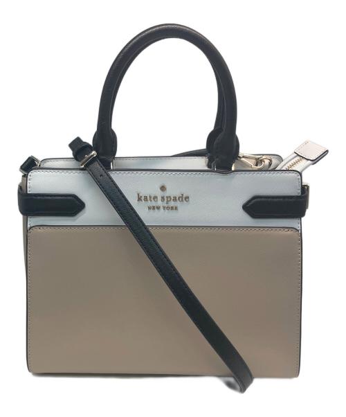 Kate Spade（ケイトスペード）Kate Spade (ケイトスペード) 2wayハンドバッグ ホワイト×ベージュの古着・服飾アイテム