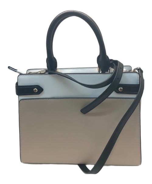 Kate Spade（ケイトスペード）Kate Spade (ケイトスペード) 2wayハンドバッグ ホワイト×ベージュの古着・服飾アイテム