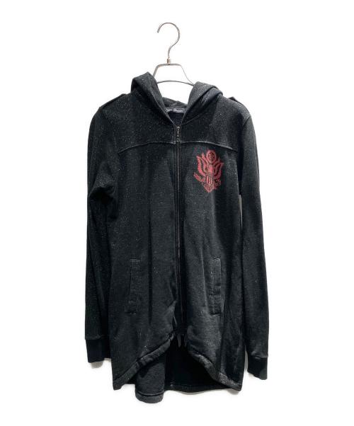 Hysteric Glamour（ヒステリックグラマー）Hysteric Glamour (ヒステリックグラマー) ラメ ジップパーカー ブラック サイズ:Freeの古着・服飾アイテム