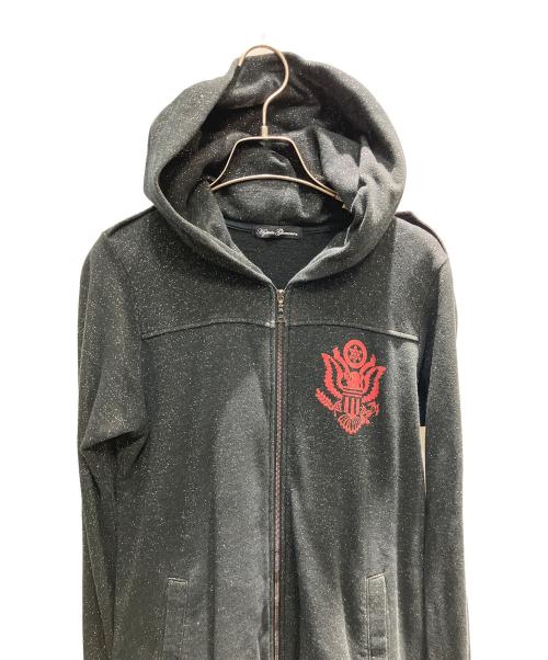Hysteric Glamour（ヒステリックグラマー）Hysteric Glamour (ヒステリックグラマー) ラメ ジップパーカー ブラック サイズ:Freeの古着・服飾アイテム