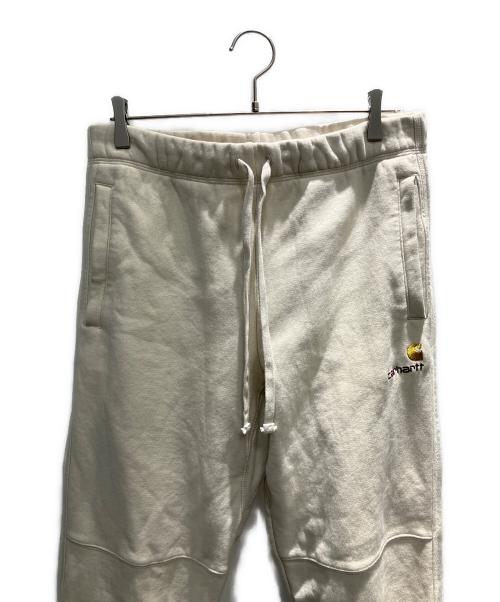 CarHartt（カーハート）CarHartt (カーハート) アメリカンスクリプトジョギングスウェットパンツ アイボリー サイズ:Mの古着・服飾アイテム