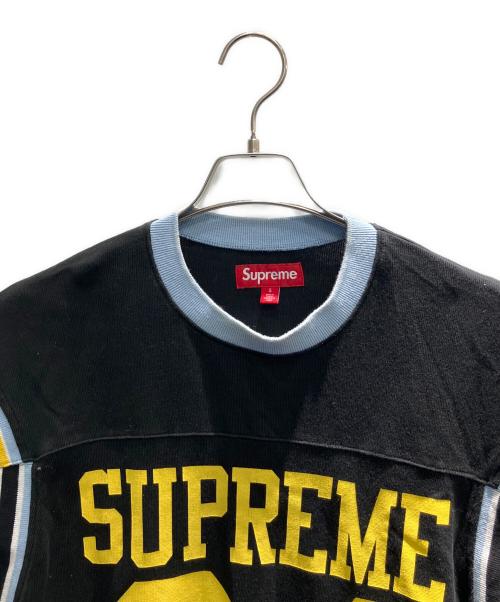 SUPREME（シュプリーム）SUPREME (シュプリーム) Split S/S Football Top SS25 半袖カットソー ブラック サイズ:Sの古着・服飾アイテム