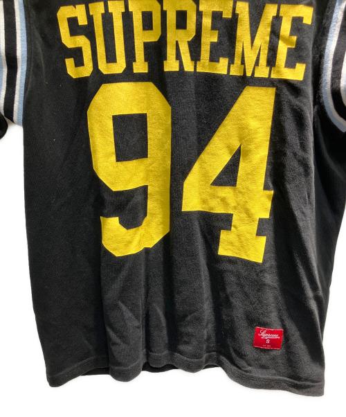SUPREME（シュプリーム）SUPREME (シュプリーム) Split S/S Football Top SS25 半袖カットソー ブラック サイズ:Sの古着・服飾アイテム