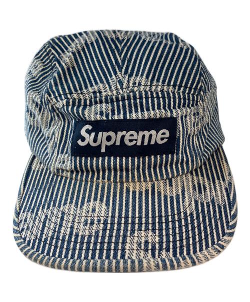 SUPREME（シュプリーム）SUPREME (シュプリーム) Denim Camp Cap Stripe SS24 キャップ インディゴの古着・服飾アイテム
