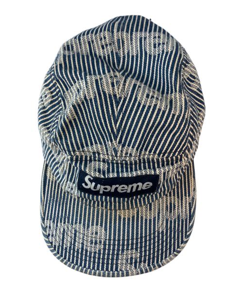 SUPREME（シュプリーム）SUPREME (シュプリーム) Denim Camp Cap Stripe SS24 キャップ インディゴの古着・服飾アイテム