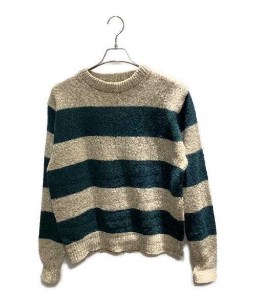 L.L.Bean（エルエルビーン）L.L.Bean (エルエルビーン) 70s USA製 厚手ニット ベージュ×グリーン サイズ:Lの古着・服飾アイテム