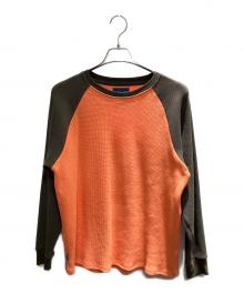 Prov（プルーヴ）の古着「WAFFLE RAGLAN THERMAL ORANGE/BROWN 長袖カットソー」｜オレンジ