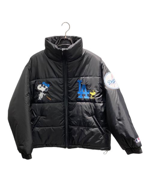 PEANUTS（ピーナッツ）PEANUTS (ピーナッツ) MLB (エムエルビー) 中綿ジャケット ブラック サイズ:Mの古着・服飾アイテム