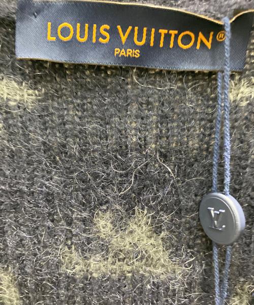 LOUIS VUITTON（ルイ ヴィトン）LOUIS VUITTON (ルイ ヴィトン) モヘアカーディガン ネイビー×グレー サイズ:Sの古着・服飾アイテム