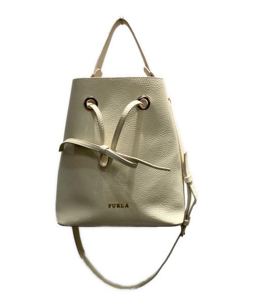 FURLA（フルラ）FURLA (フルラ) コスタンザ 巾着型2WAYショルダーバッグ  2WAYショルダーバッグ アイボリーの古着・服飾アイテム
