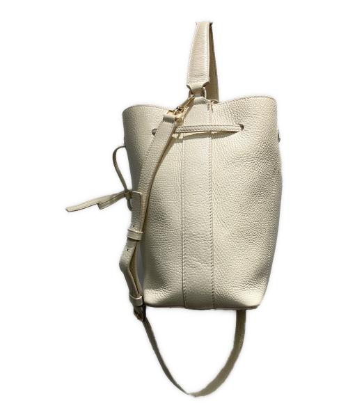 FURLA（フルラ）FURLA (フルラ) コスタンザ 巾着型2WAYショルダーバッグ  2WAYショルダーバッグ アイボリーの古着・服飾アイテム
