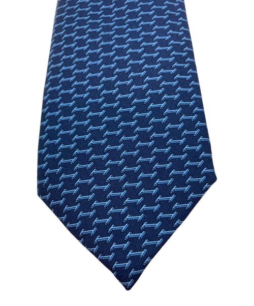 HERMES（エルメス）HERMES (エルメス) ランディングH シルクツイルタイ ネイビー サイズ:不明の古着・服飾アイテム