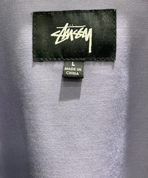 stussy（ステューシー）stussy (ステューシー) Zip Up Work Shirt 長袖シャツ パープル サイズ:Lの古着・服飾アイテム