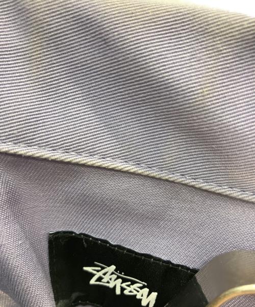 stussy（ステューシー）stussy (ステューシー) Zip Up Work Shirt 長袖シャツ パープル サイズ:Lの古着・服飾アイテム