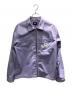 stussy（ステューシー）の古着「Zip Up Work Shirt 長袖シャツ」｜パープル