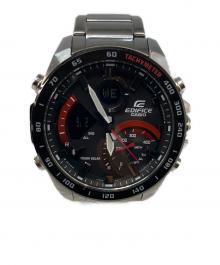 CASIO（カシオ）の古着「タフソーラー SSブレスレット 5582 腕時計」｜ブラック×レッド