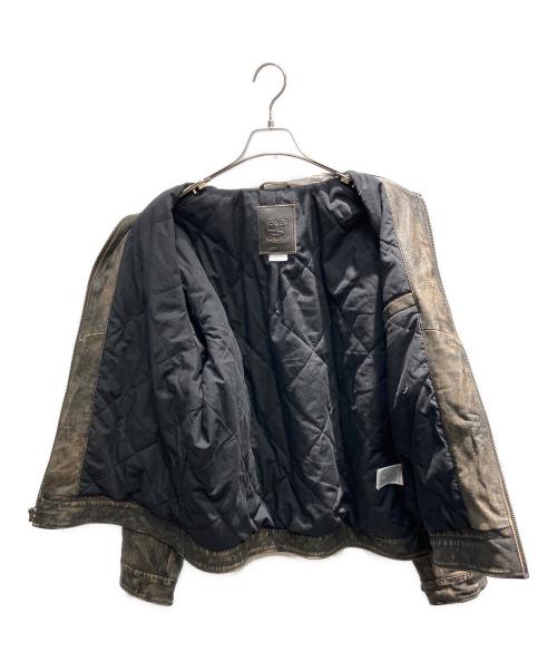 Timberland（ティンバーランド）Timberland (ティンバーランド) シープレザージャケット ブラウン サイズ:XLの古着・服飾アイテム