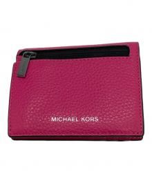 MICHAEL KORS（マイケルコース）の古着「COOPER スナップ カードケース ダブル フォリオ ウォレット 2つ折り財布」｜ショッキングピンク