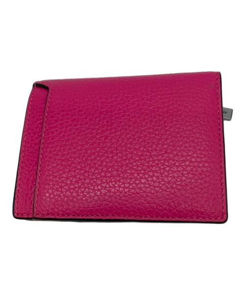 MICHAEL KORS（マイケルコース）MICHAEL KORS (マイケルコース) COOPER スナップ カードケース ダブル フォリオ ウォレット 2つ折り財布 ショッキングピンクの古着・服飾アイテム