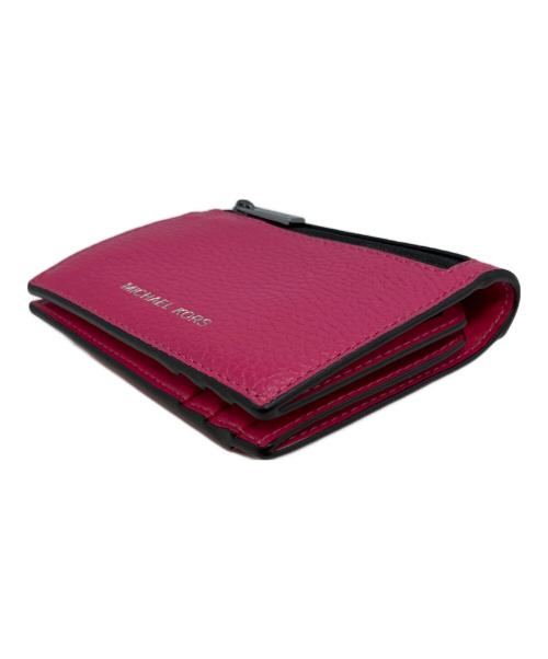 MICHAEL KORS（マイケルコース）MICHAEL KORS (マイケルコース) COOPER スナップ カードケース ダブル フォリオ ウォレット 2つ折り財布 ショッキングピンクの古着・服飾アイテム