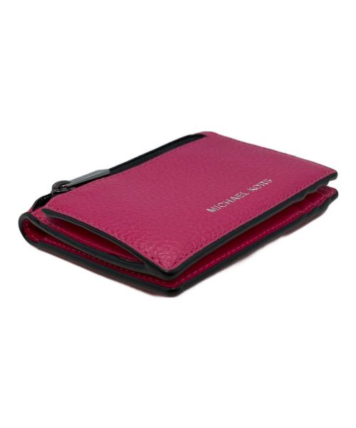 MICHAEL KORS（マイケルコース）MICHAEL KORS (マイケルコース) COOPER スナップ カードケース ダブル フォリオ ウォレット 2つ折り財布 ショッキングピンクの古着・服飾アイテム