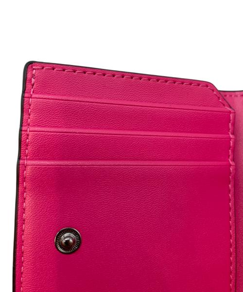 MICHAEL KORS（マイケルコース）MICHAEL KORS (マイケルコース) COOPER スナップ カードケース ダブル フォリオ ウォレット 2つ折り財布 ショッキングピンクの古着・服飾アイテム