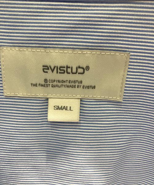 EVISTUB（エヴィスタブ）EVISTUB (エヴィスタブ) ストライプ プルオーバー 長袖シャツ スカイブルー サイズ:Sの古着・服飾アイテム