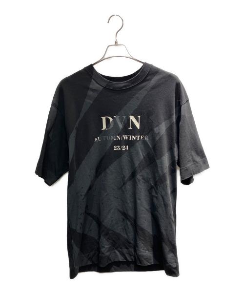 DRIES VAN NOTEN（ドリスヴァンノッテン）DRIES VAN NOTEN (ドリスヴァンノッテン) 半袖カットソー ブラック×グレー サイズ:Lの古着・服飾アイテム