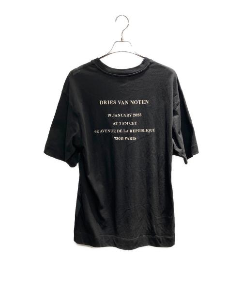 DRIES VAN NOTEN（ドリスヴァンノッテン）DRIES VAN NOTEN (ドリスヴァンノッテン) 半袖カットソー ブラック×グレー サイズ:Lの古着・服飾アイテム