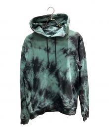 DRIES VAN NOTEN（ドリスヴァンノッテン）の古着「タイダイ染め 22AW スウェットパーカー」｜グリーン×ブラック