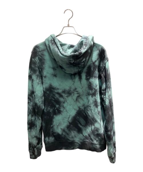 DRIES VAN NOTEN（ドリスヴァンノッテン）DRIES VAN NOTEN (ドリスヴァンノッテン) タイダイ染め 22AW スウェットパーカー グリーン×ブラック サイズ:Mの古着・服飾アイテム