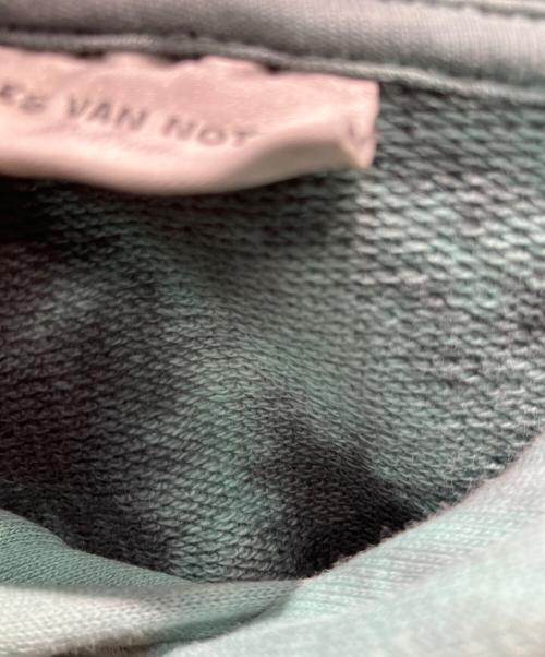 DRIES VAN NOTEN（ドリスヴァンノッテン）DRIES VAN NOTEN (ドリスヴァンノッテン) タイダイ染め 22AW スウェットパーカー グリーン×ブラック サイズ:Mの古着・服飾アイテム