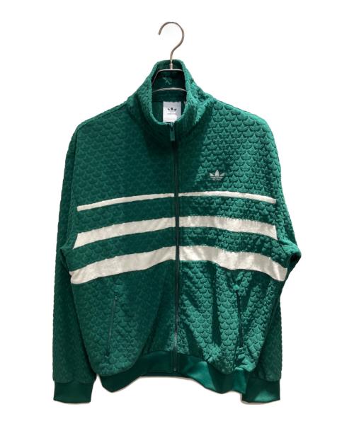 adidas（アディダス）adidas (アディダス) グリーン モノグラム トラックトップ ジャケット グリーン サイズ:Lの古着・服飾アイテム