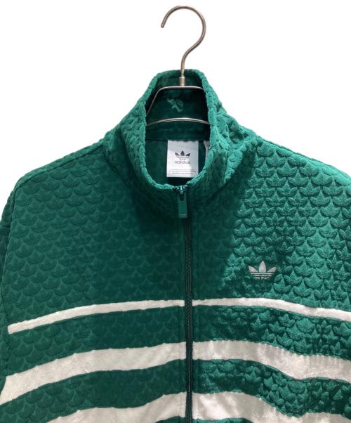 adidas（アディダス）adidas (アディダス) グリーン モノグラム トラックトップ ジャケット グリーン サイズ:Lの古着・服飾アイテム