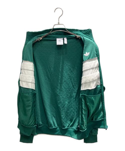 adidas（アディダス）adidas (アディダス) グリーン モノグラム トラックトップ ジャケット グリーン サイズ:Lの古着・服飾アイテム