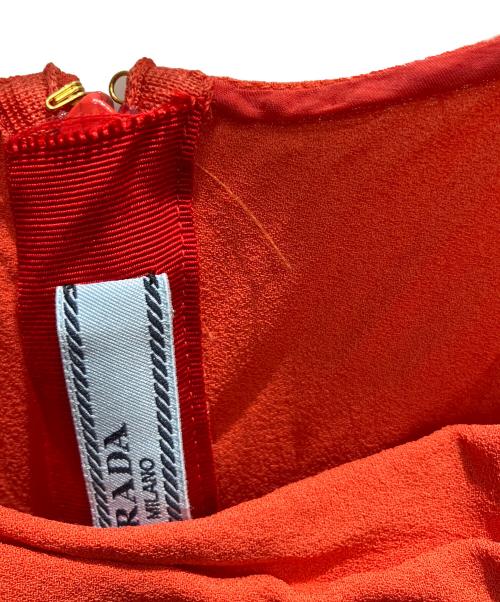 PRADA（プラダ）PRADA (プラダ) ノースリーブブラウス レッド サイズ:36の古着・服飾アイテム