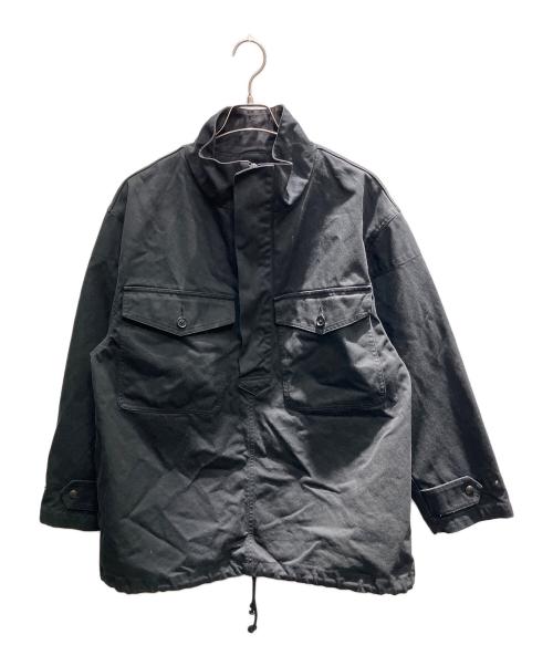 MHL（マーガレットハウエル）MHL (マーガレットハウエル) ブラックコットンミリタリージャケット ミリタリージャケット ブラック サイズ:Lの古着・服飾アイテム
