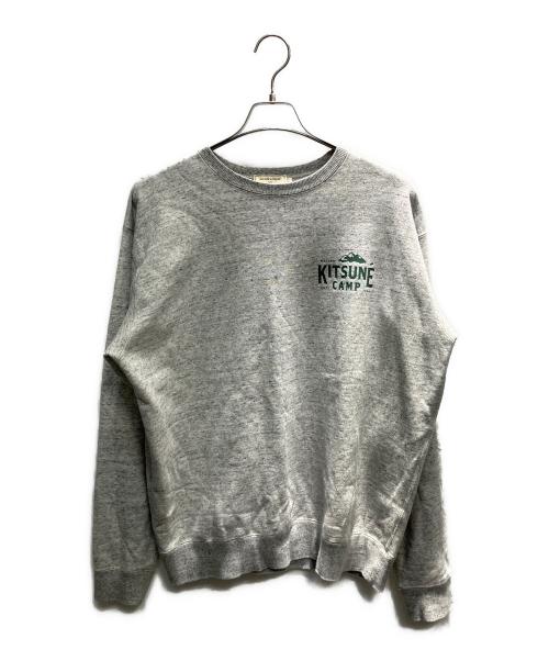 maison kitsune（メゾンキツネ）maison kitsune (メゾンキツネ) キャンプスウェットシャツ スウェット ライトグレー サイズ:Lの古着・服飾アイテム